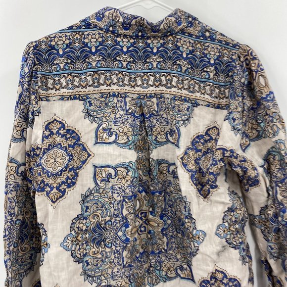 Hale Bobe Button Down Linen Blouse Small - Picture 5 of 10